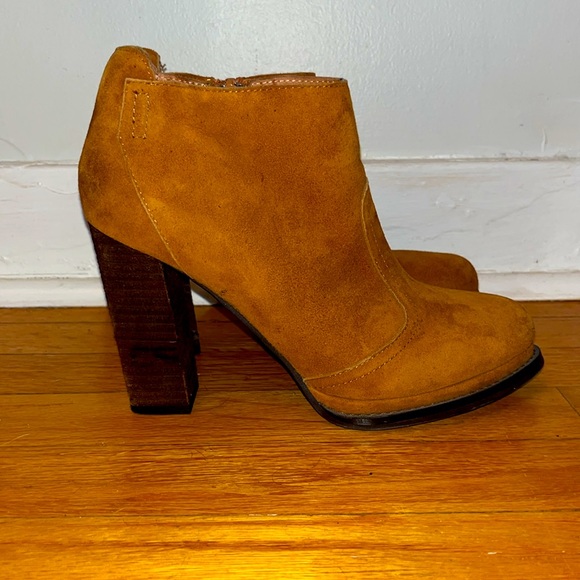 Jeffrey Campbell Osmond Suede Chestnut Bootie - Picture 3 of 7